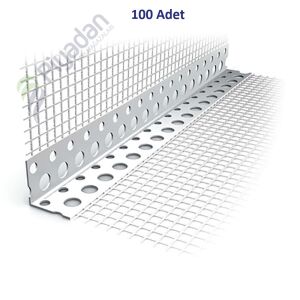 Piyadan 10x10 A Cl Beyaz Pvc Fileli Köşebent 2,5mt (100 Adet)