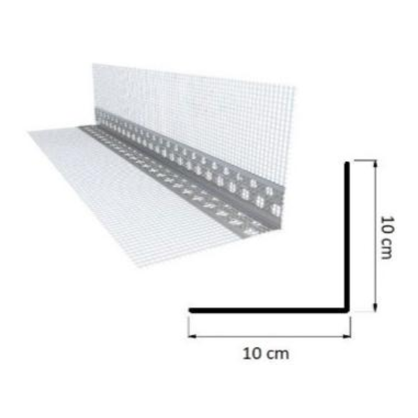 Piyadan 10x10 A Cl Beyaz Pvc Fileli Köşebent 2,5mt