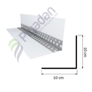Piyadan 10x10 A Cl Beyaz Pvc Fileli Köşebent 2,5mt