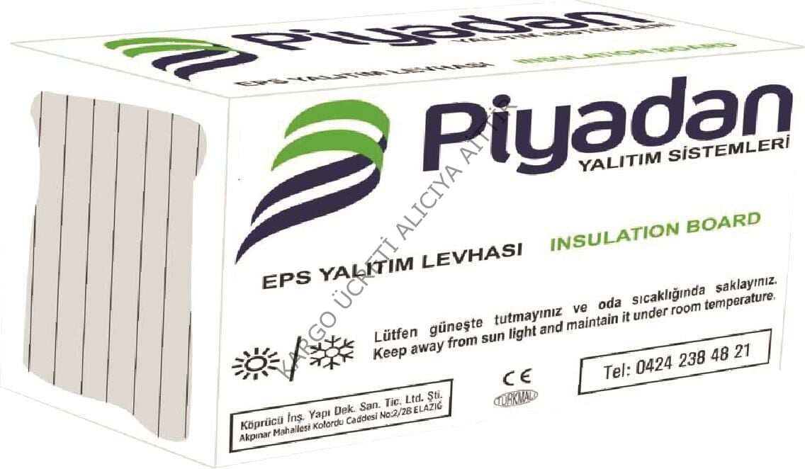 Piyadan Eps 3cm 20 Dns Düz Beyaz (8m2/Pkt)