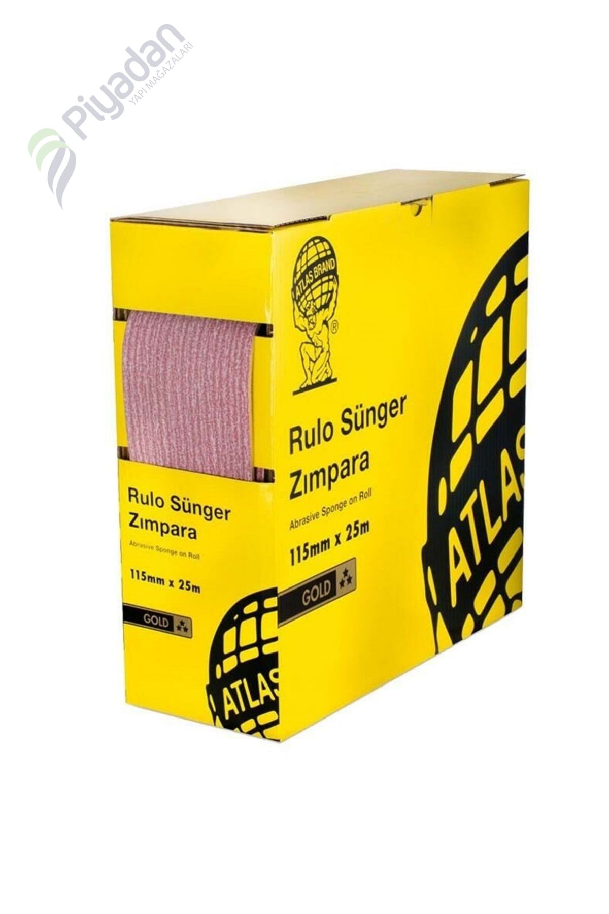 Atlas Gold Rulo Sünger Zımpara 220lik 115*25mt