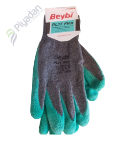Beybi No10 Latex Kaplı PL-17 Flex Yeşil Eldiven