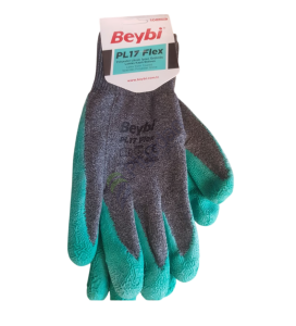 Beybi No10 Latex Kaplı PL-17 Flex Yeşil Eldiven