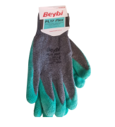 Beybi No10 Latex Kaplı PL-17 Flex Yeşil Eldiven