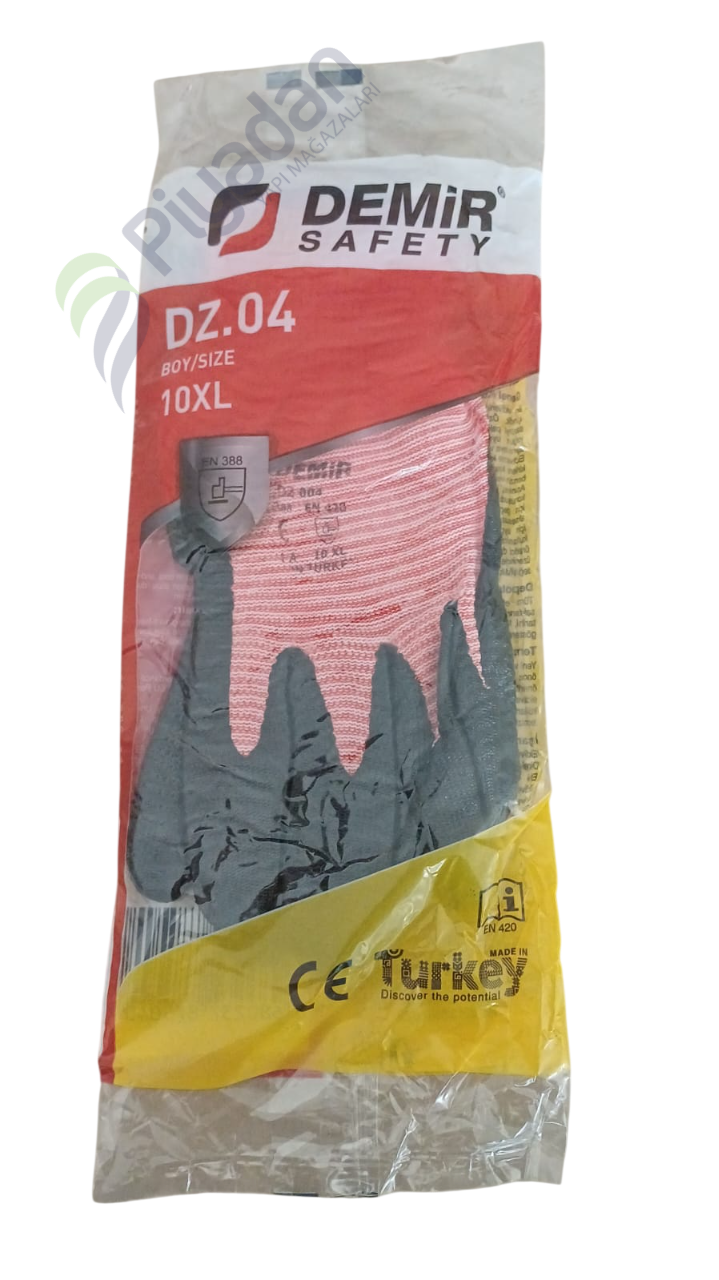 Demir No:10 Kırmızı-Siyah Nitril Eldiven