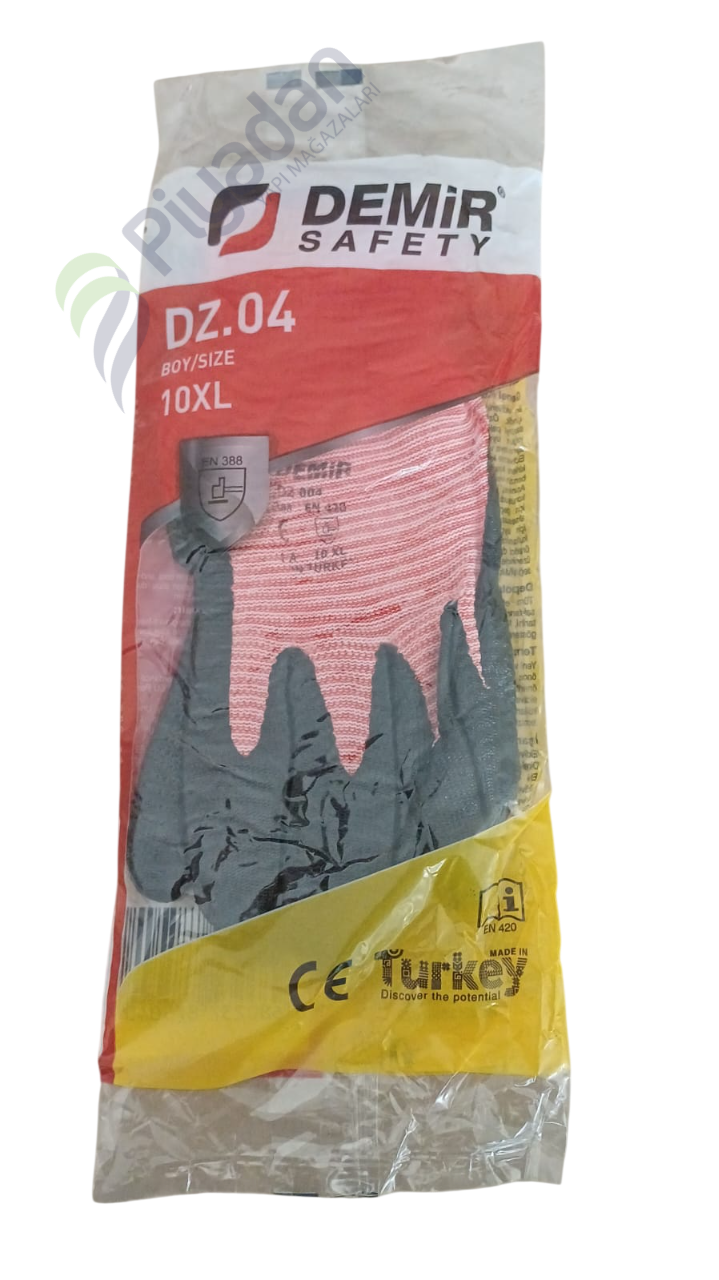 Demir No:10 Kırmızı-Siyah Nitril Eldiven