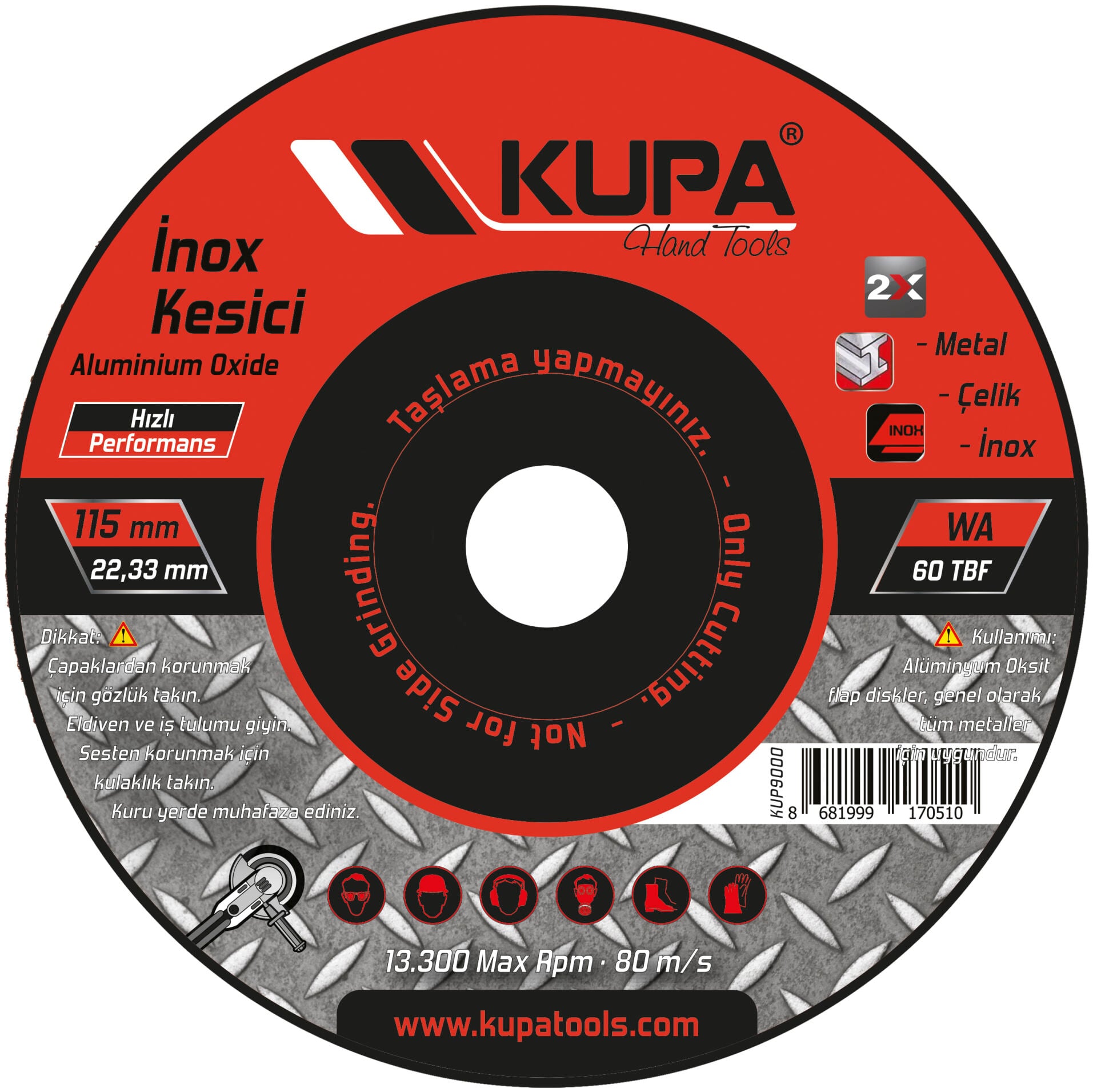 Kupa İnox Kesici 115Mm